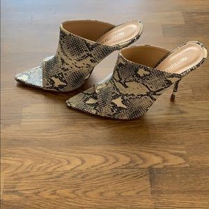 Snake print Mules